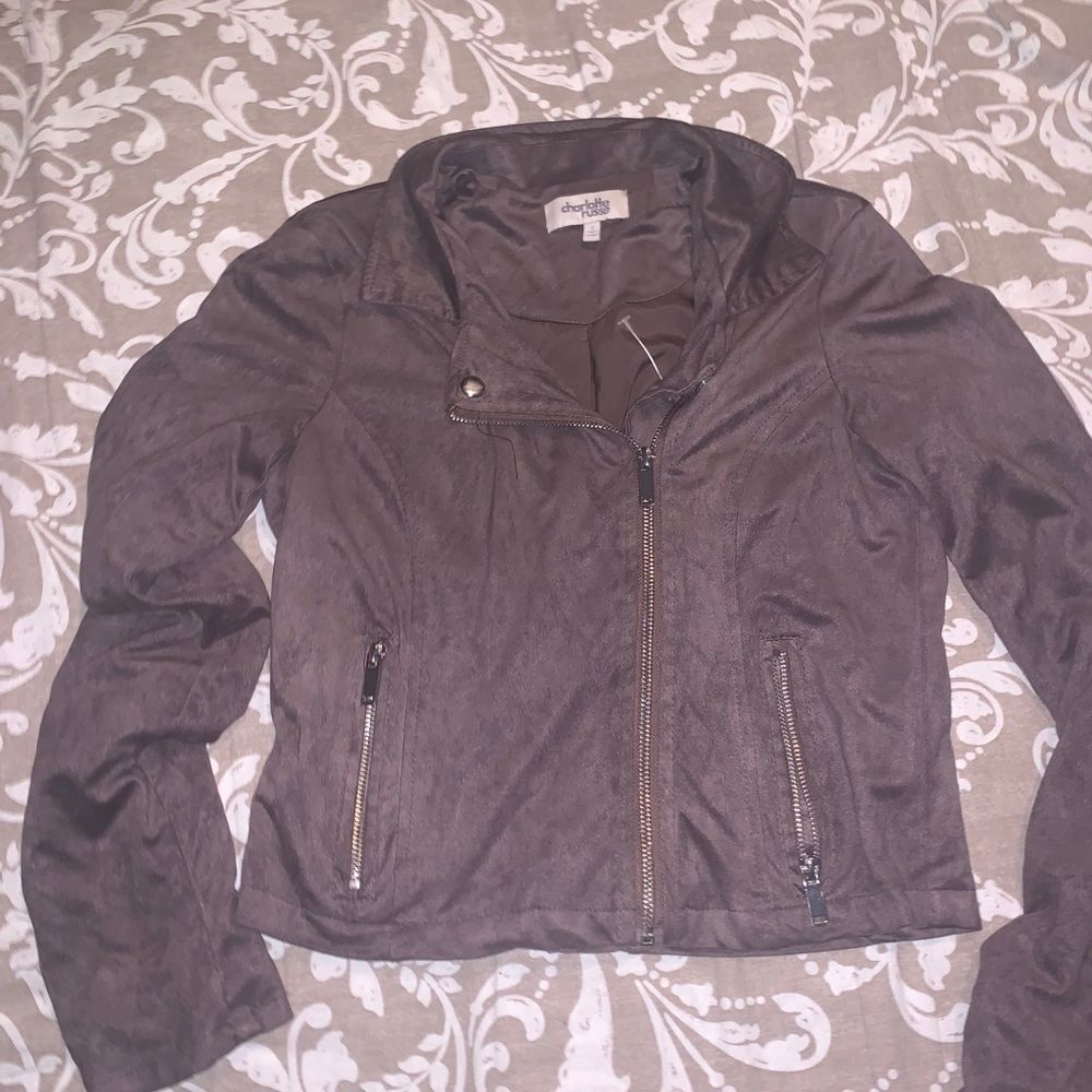 Charlotte Russe suede jacket small